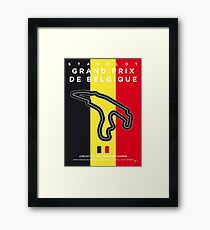 My F1 FRANCORCHAMPS Race Track Minimal Poster Framed Print