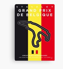 My F1 FRANCORCHAMPS Race Track Minimal Poster Canvas Print