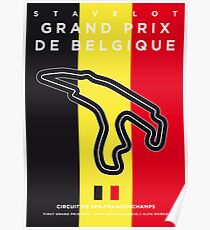 My F1 FRANCORCHAMPS Race Track Minimal Poster Poster