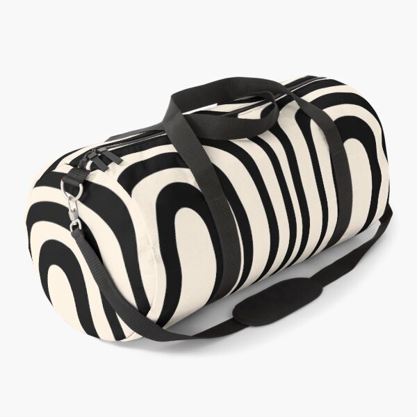 Item preview, Midcentury Modern Confaab Abstract Pattern in Black and Almond Cream designed and sold by kierkegaard.