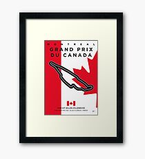 My F1 GILLES-VILLENEUVE Race Track Minimal Poster Framed Print