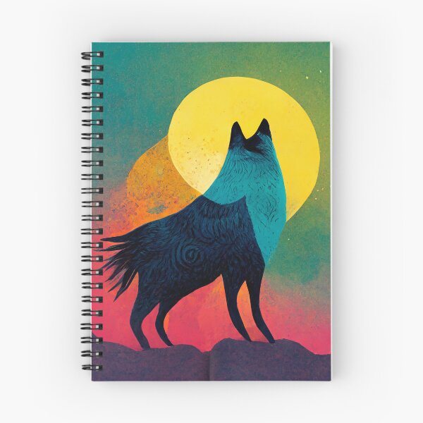 Item preview, Be Strong As A Wolf Colorful Moon Illustrated No Text designed and sold by MattsMultiverse.