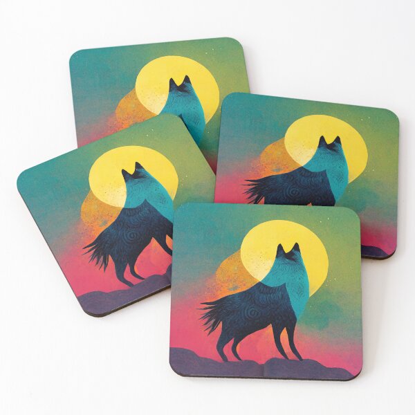Item preview, Be Strong As A Wolf Colorful Moon Illustrated No Text designed and sold by MattsMultiverse.