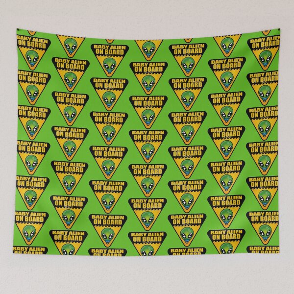 Item preview, Signal - Baby alien on board designed and sold by AreaStickers.