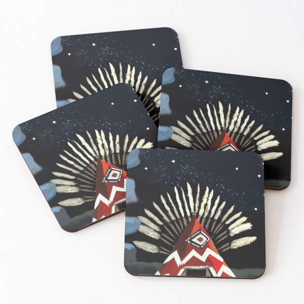Item preview, American Indian Art Style Night Scene designed and sold by Parag's Travel Shop.
