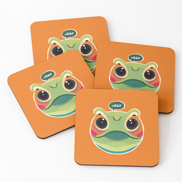 Item preview, Cute frog saying "ribbit" designed and sold by MadSwellDesigns.