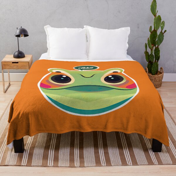 Item preview, Cute frog saying "ribbit" designed and sold by MadSwellDesigns.