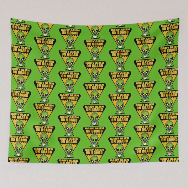 Item preview, Signal - Baby alien on board designed and sold by AreaStickers.