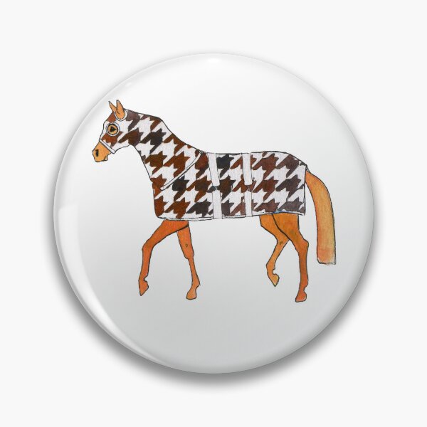 Artikelvorschau, das Houndstooth Pony - Herbstfarben entworfen und verkauft von Lavender Woodman.