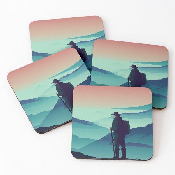 Item preview, Silhouette of an explorer with landscape background designed and sold by Parag's Travel Shop.