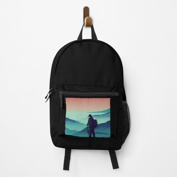 Item preview, Silhouette of an explorer with landscape background designed and sold by Parag's Travel Shop.