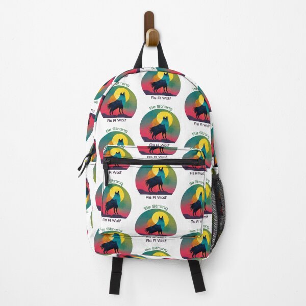 Item preview, Be Strong As A Wolf Colorful Moon Illustrated designed and sold by MattsMultiverse.