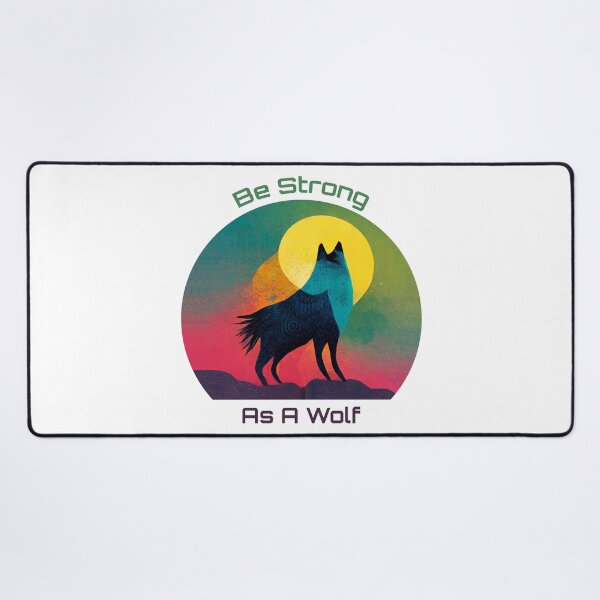 Item preview, Be Strong As A Wolf Colorful Moon Illustrated designed and sold by MattsMultiverse.