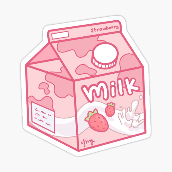 Kawaii Milk Carton Stickers/strawberry Oat Banana Chocolate Matcha/japanese  Die Cut Pack/cute Water Bottle Laptop Decals/japan Aesthetic 