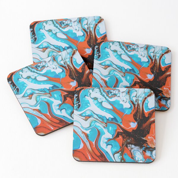 Item preview, Abstract acrylic liquid pouring painting  designed and sold by Catrinann.