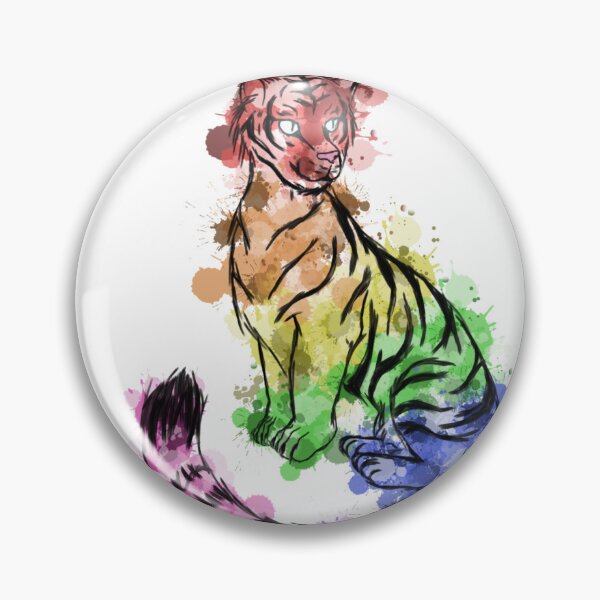 Item preview, Rainbow Tiger, splatter color designed and sold by Bailey Swinney.