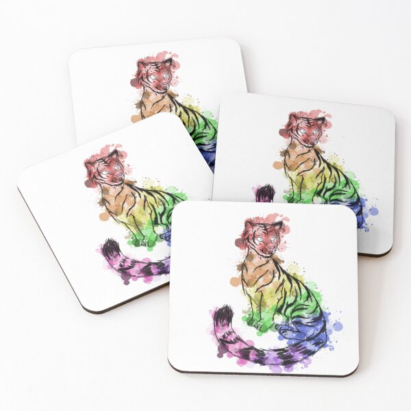 Item preview, Rainbow Tiger, splatter color designed and sold by Bailey Swinney.