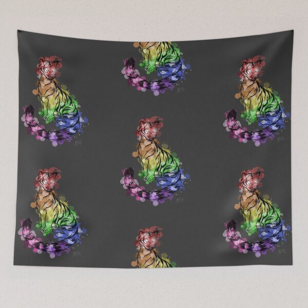 Item preview, Rainbow Tiger, splatter color designed and sold by Bailey Swinney.