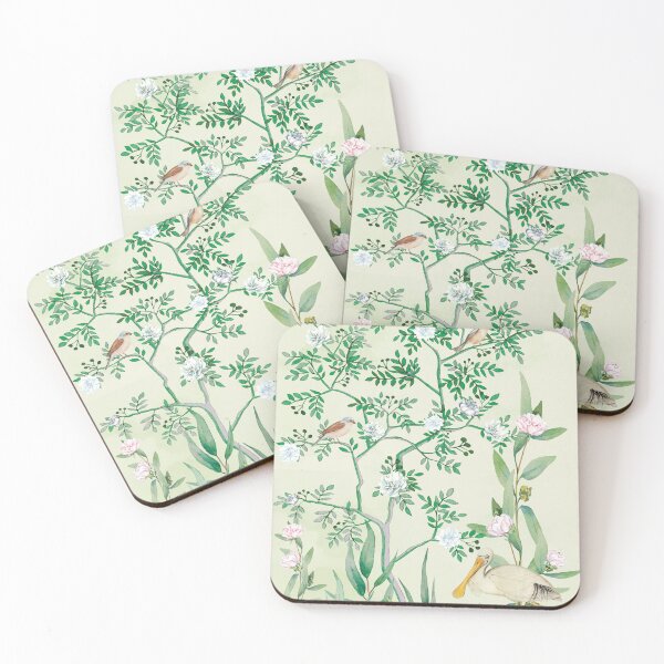 Item preview, Watercolor Chinoiserie Sage Scenery designed and sold by Yunihadi.
