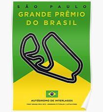 My F1 Interlagos Track Minimal Poster Poster