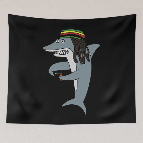 Aperçu de l'œuvre Reggae Shark Drôle Dreadlock Rasta créée et vendue par hurtfulfan1316.