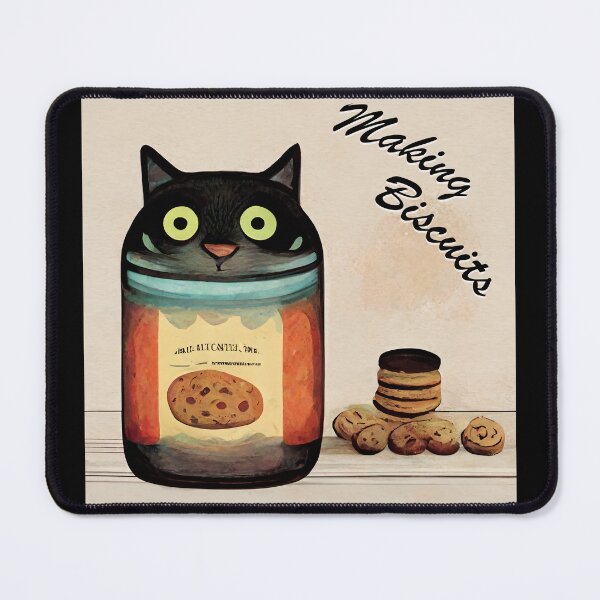 Item preview, Funny Black Cute Cat Making Biscuits With Love in a Cookie Jar designed and sold by MattsMultiverse.