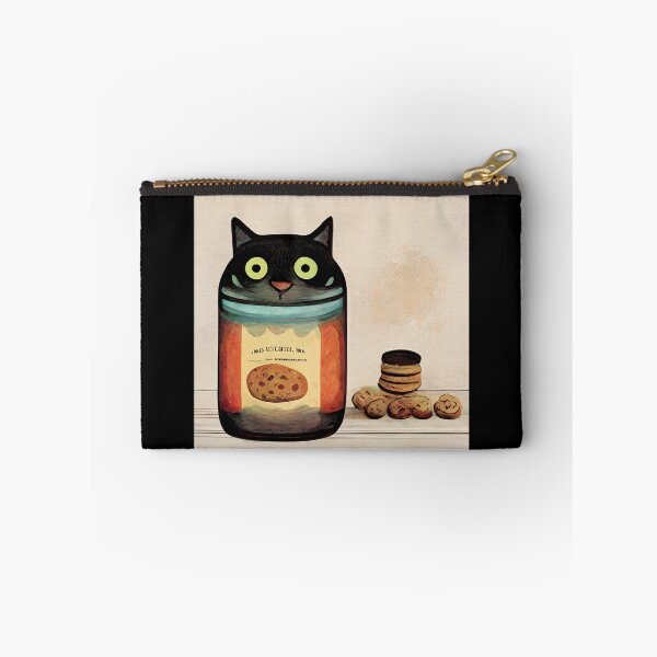 Item preview, Funny Black Cute Cat Making Biscuits With Love in a Cookie Jar No Text designed and sold by MattsMultiverse.