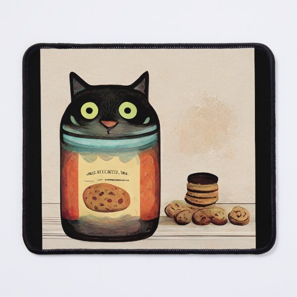 Item preview, Funny Black Cute Cat Making Biscuits With Love in a Cookie Jar No Text designed and sold by MattsMultiverse.
