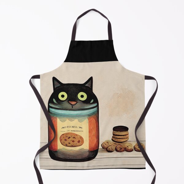 Item preview, Funny Black Cute Cat Making Biscuits With Love in a Cookie Jar No Text designed and sold by MattsMultiverse.
