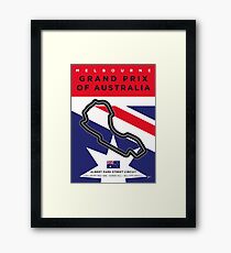 My F1 MELBOURNE Race Track Minimal Poster Framed Print