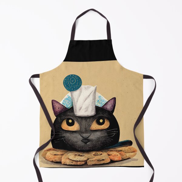 Item preview, Funny Black Cute Cat Making Biscuits With Love with Milk on Head No Text designed and sold by MattsMultiverse.