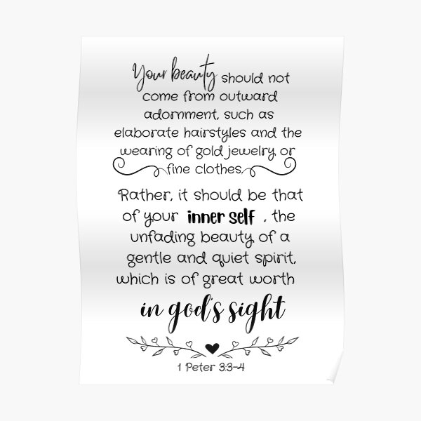 1 Peter 3 3 4 Bible Verse Christian Faith Poster For Sale By 1-peter-3-3-4-bible-verse-christian-faith-poster-for-sale-by