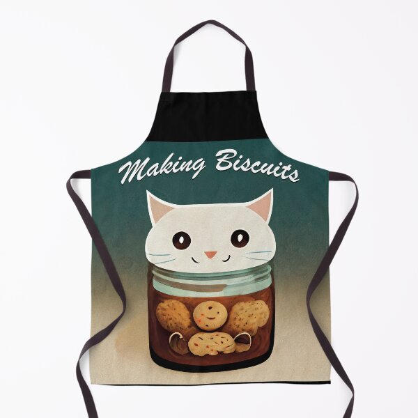 Item preview, Funny White Cute Cat Making Biscuits With Love in a Cookie Jar designed and sold by MattsMultiverse.