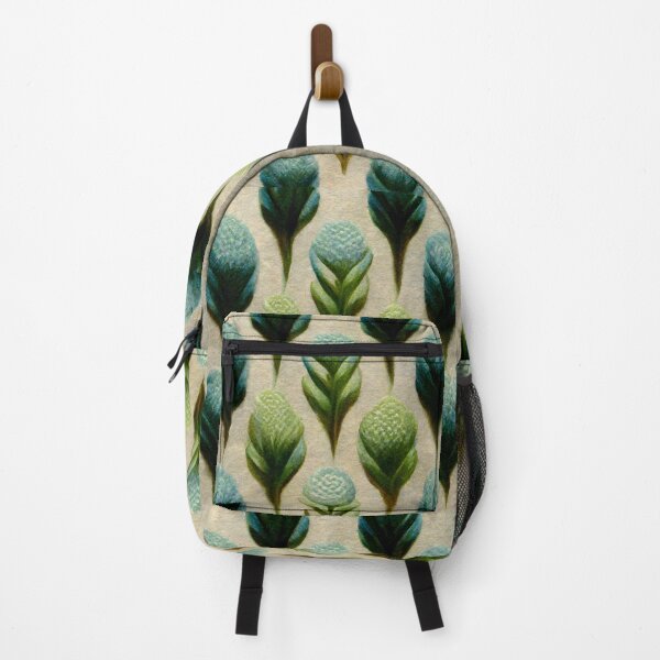 Item preview, Green and Blue tropical plants pattern painting designed and sold by plantasiadesign.