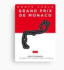 My F1 MONACO Race Track Minimal Poster Canvas Print