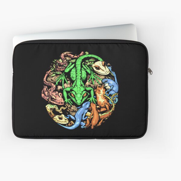 Retrowave Lizards and Reptiles 02 Laptop Sleeve