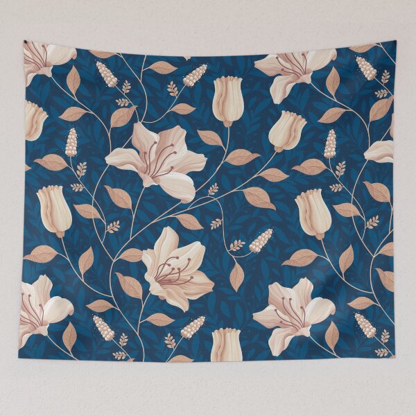 Aperçu de l'œuvre Motif de lys doré de luxe créée et vendue par TeeBeesDesign.