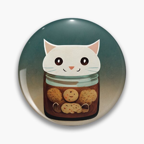 Item preview, Funny White Cute Cat Making Biscuits With Love in a Cookie Jar No Text designed and sold by MattsMultiverse.