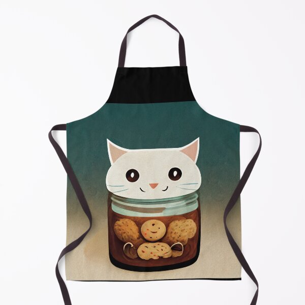 Item preview, Funny White Cute Cat Making Biscuits With Love in a Cookie Jar No Text designed and sold by MattsMultiverse.