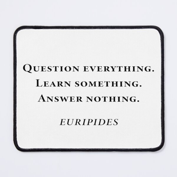 Item preview, Euripides Answer Nothing Quote Typography designed and sold by V0IDRACE.