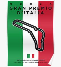 My F1 MONZA Race Track Minimal Poster Poster