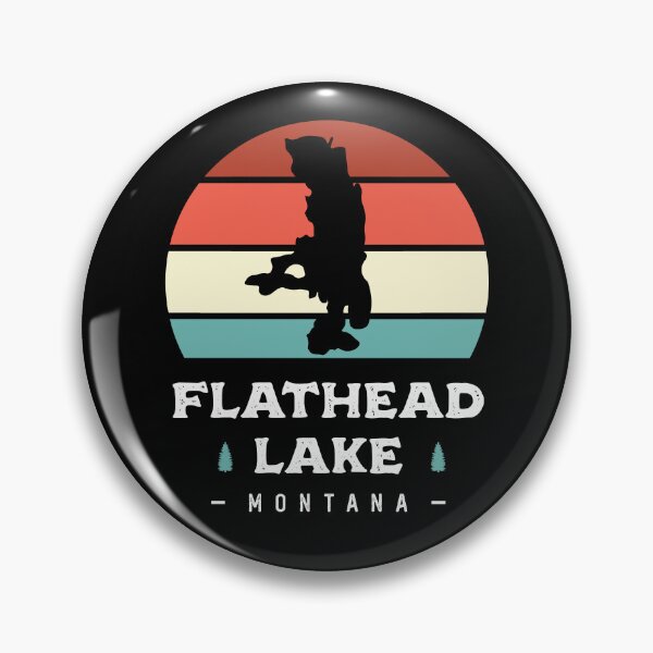 Item preview, Flathead Lake Montana National Park Camping Retro designed and sold by Uppercase Tees.