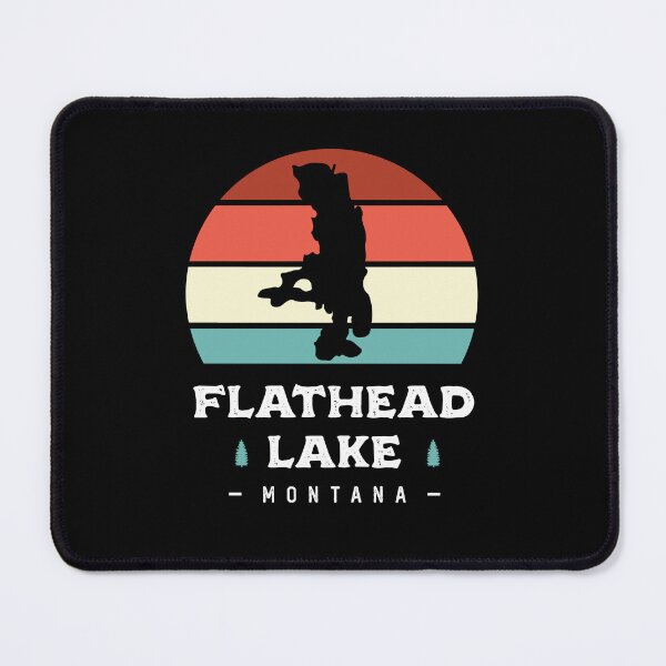 Item preview, Flathead Lake Montana National Park Camping Retro designed and sold by Uppercase Tees.