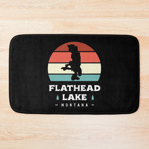 Item preview, Flathead Lake Montana National Park Camping Retro designed and sold by Uppercase Tees.