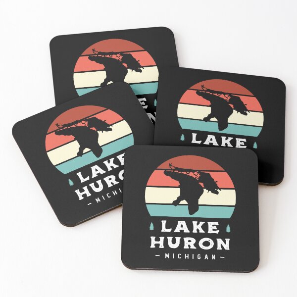 Item preview, Lake Huron Michigan National Park Camping Retro designed and sold by Uppercase Tees.