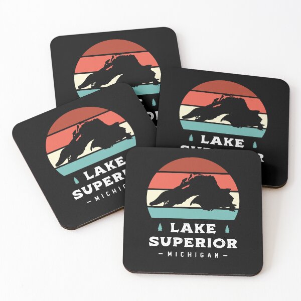 Item preview, Lake Superior Michigan National Park Camping Retro designed and sold by Uppercase Tees.