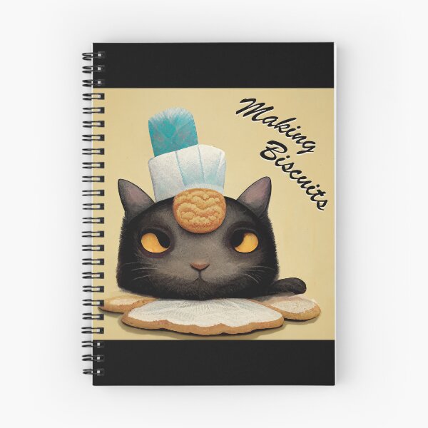 Item preview, Funny Black Cute Cat Making Biscuits With Love and a Cookie on Head designed and sold by MattsMultiverse.