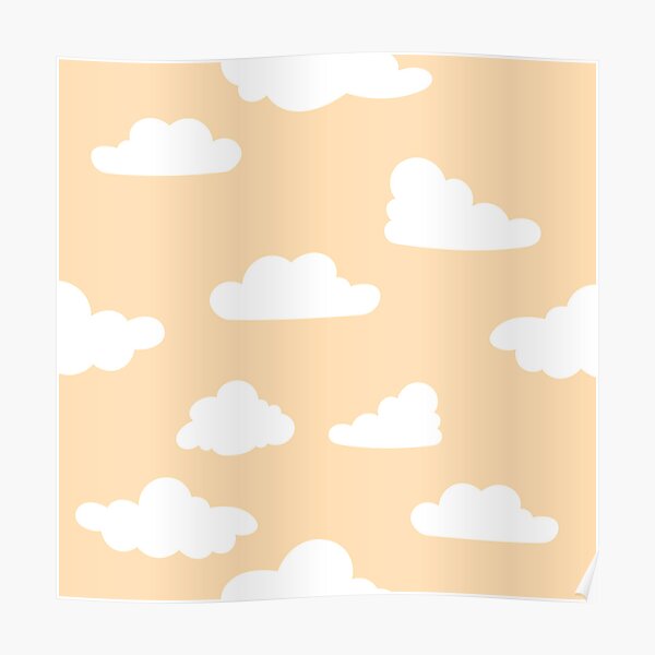 Orange Clouds Poster