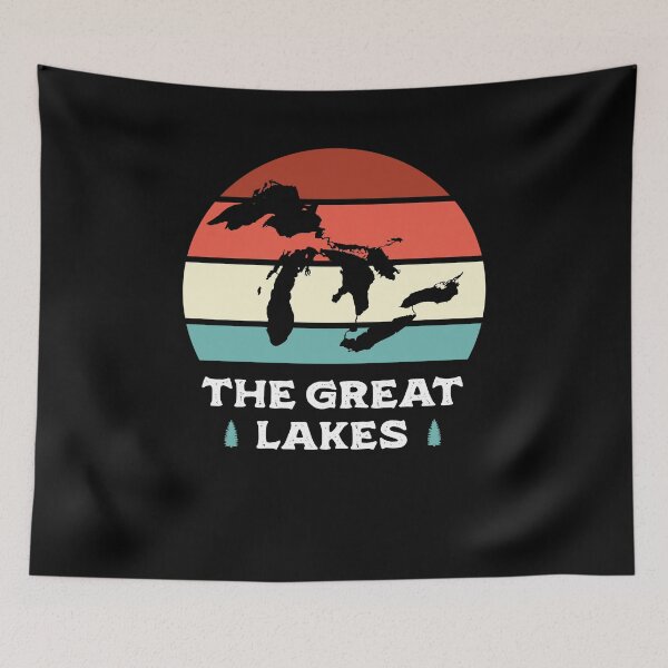 Item preview, Great Lakes National Park Camping Retro designed and sold by Uppercase Tees.