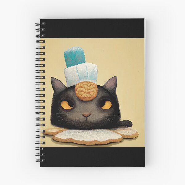 Item preview, Funny Black Cute Cat Making Biscuits With Love and a Cookie on Head No Text designed and sold by MattsMultiverse.